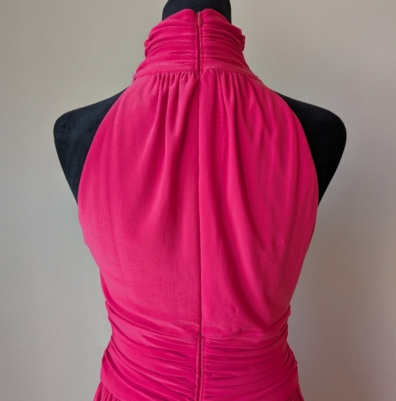 Eliza J High Neck Sleeveless Long Dress in Coral Pink Size 4 - Picture 9 of 14